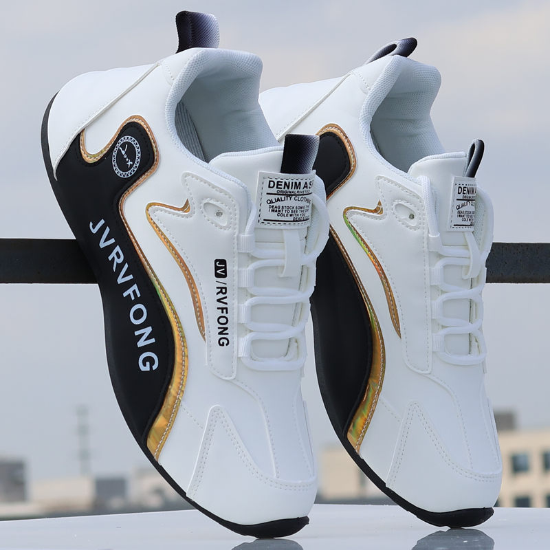 男鞋秋冬季皮面防水防滑高档次运动休闲鞋男士潮流百搭旅游跑步鞋