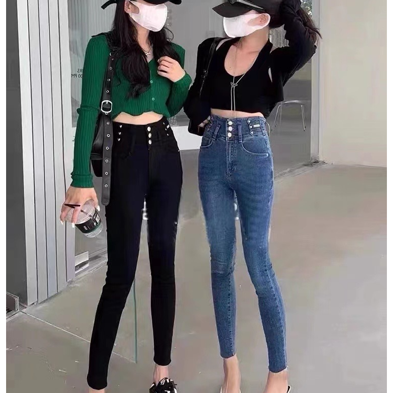 高腰小脚牛仔裤女新款高弹九分韩版修身显瘦弹力紧身裤弹力裤女款