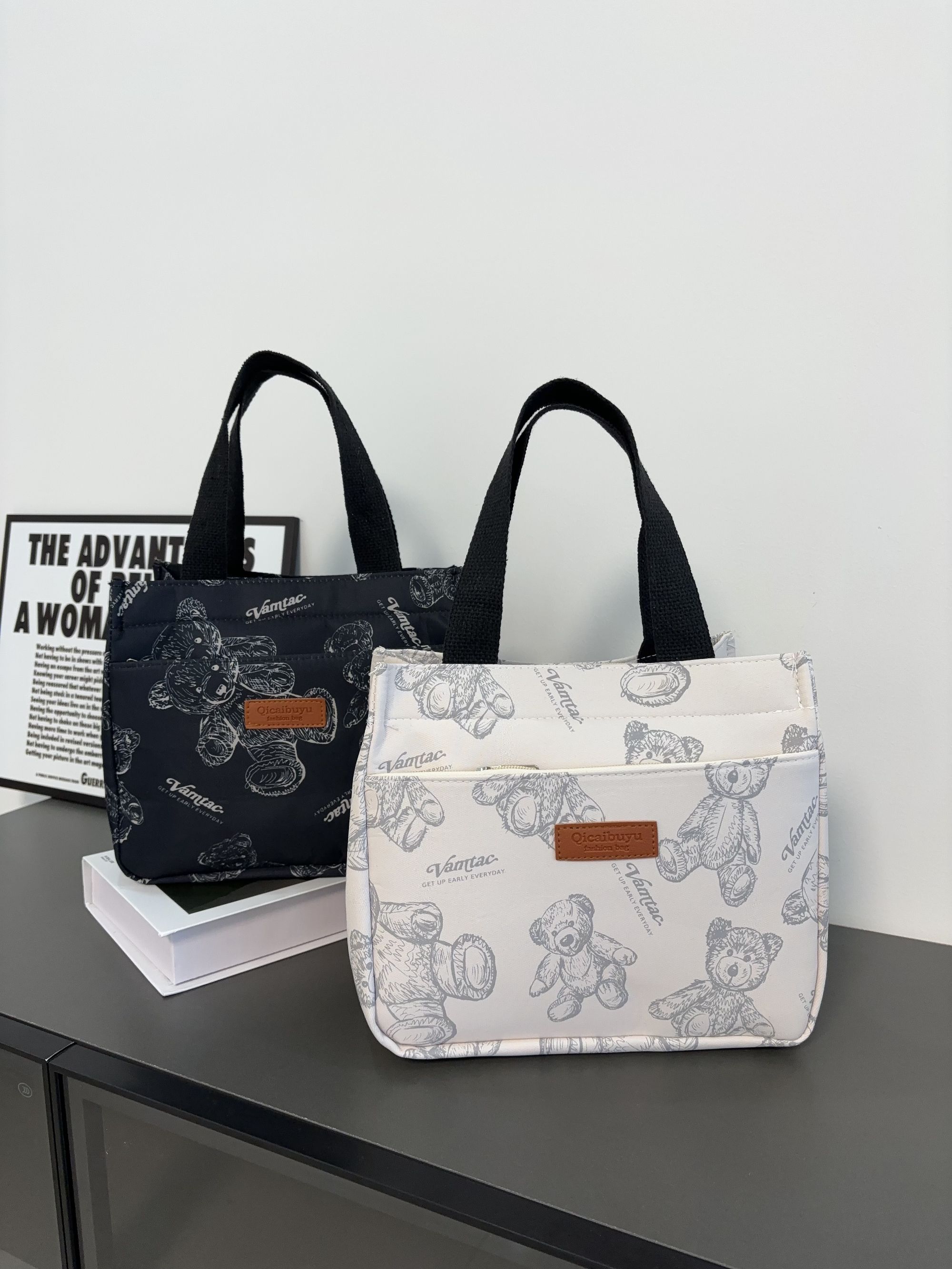 网红妈咪牛津布手提包洋气新款外出带饭午餐包上班时尚通勤饭盒包