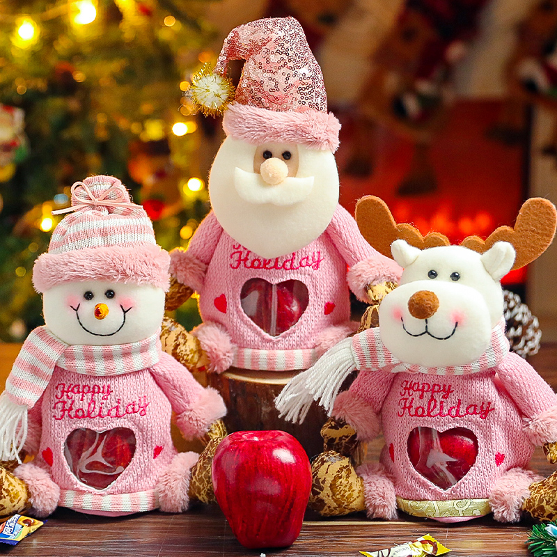 2025新款圣诞节礼品袋苹果袋子平安夜礼物包装盒礼盒儿童糖果袋子