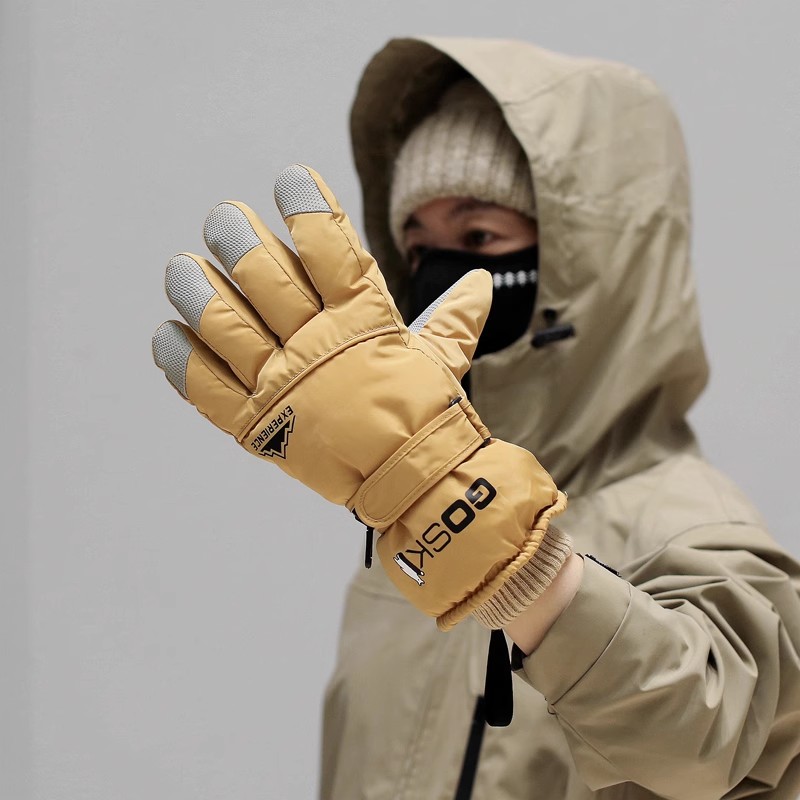 冬季防寒户外滑雪触屏摩托车加绒保暖加厚电车骑行冬天骑行手套