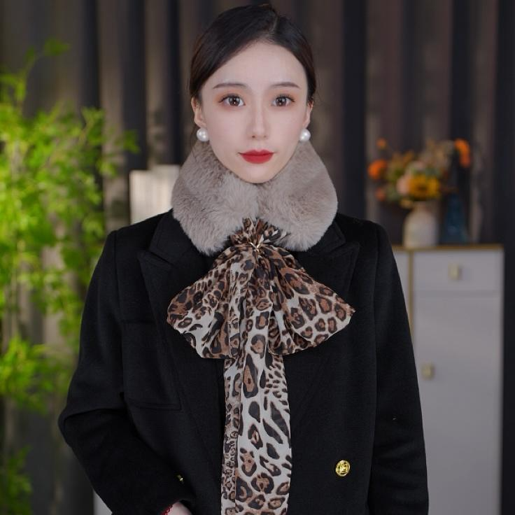 【四季】【毛毛围脖围巾】秋冬新款女士复古围巾女气质围脖保暖