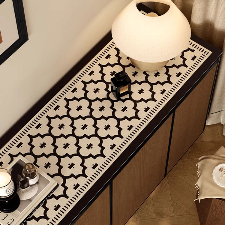 范居午夜巴塞长条皮革电视柜餐边柜垫长方形桌垫免洗防水防尘垫子