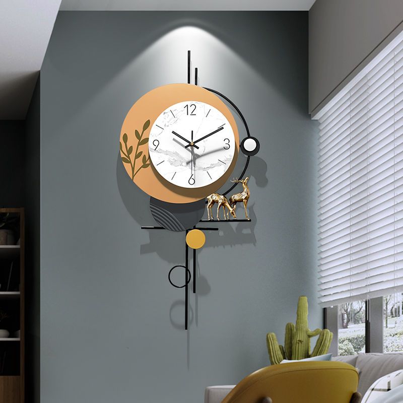 创意挂钟时尚家用大气餐厅装饰钟表现代简约电视背景墙壁网红时钟