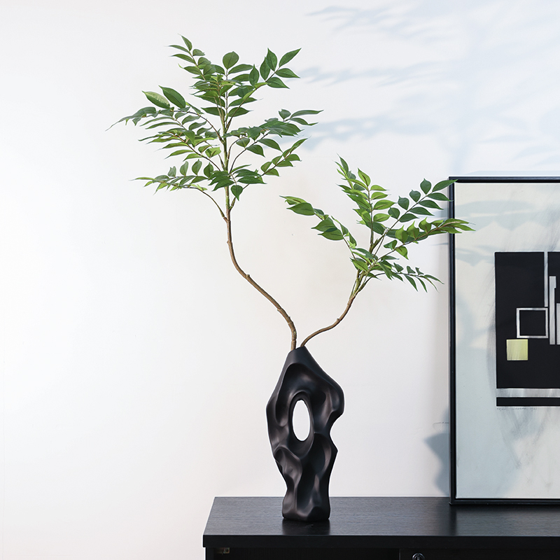 高端仿真绿植装饰南天竹室内植物造景家居客厅落地民宿假花仿真花