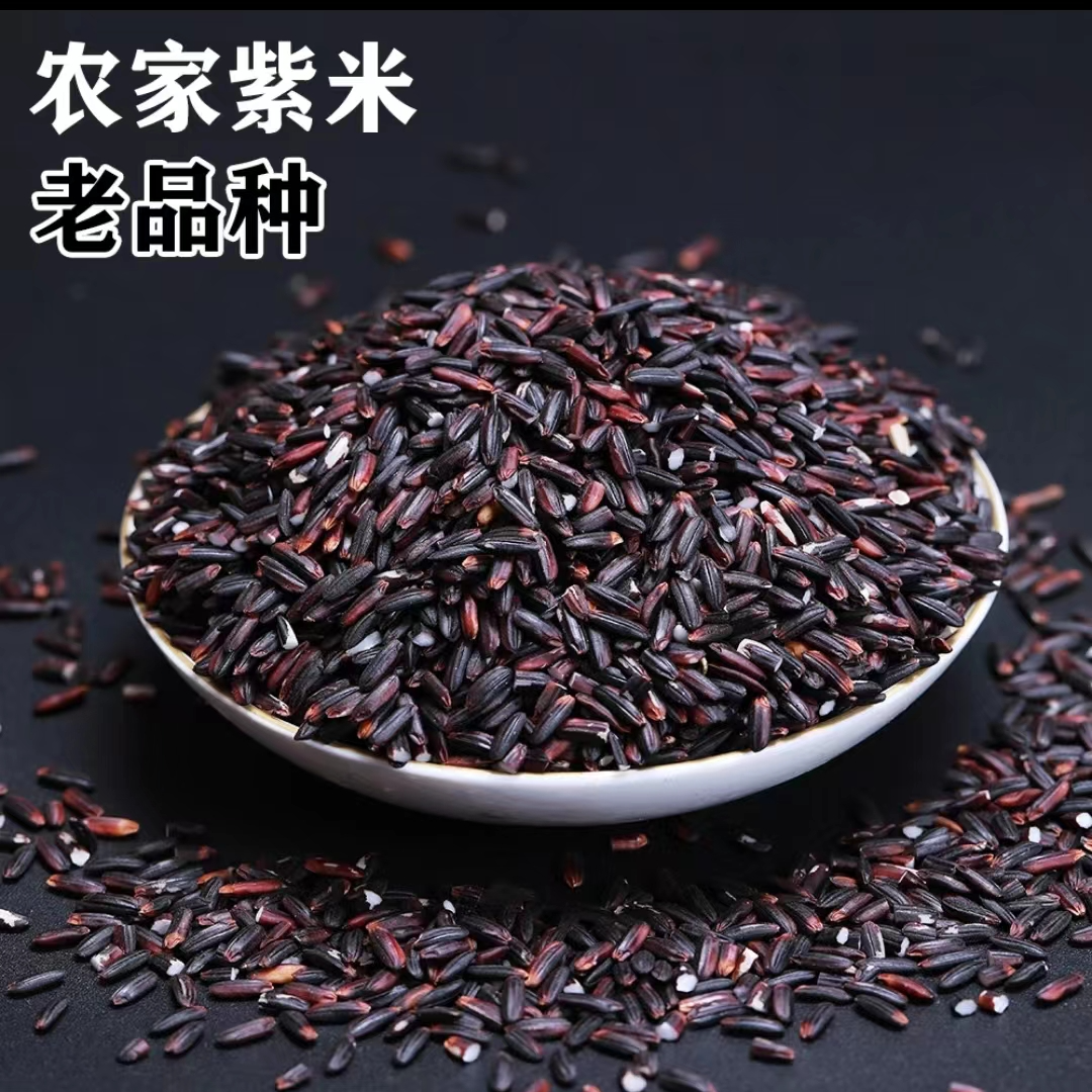 贵州高山梯田胭脂紫米血糯米杂粮紫米粥紫米饼紫米露