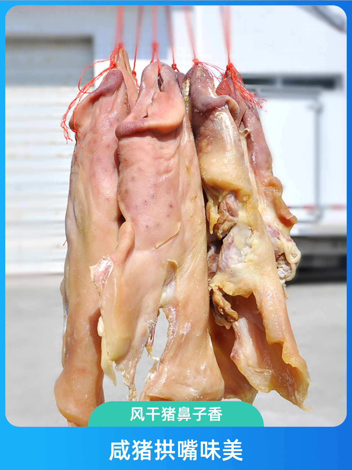 风干咸猪拱嘴安徽特产风干猪鼻子咸货腊味去骨纯猪鼻子500g腊拱嘴