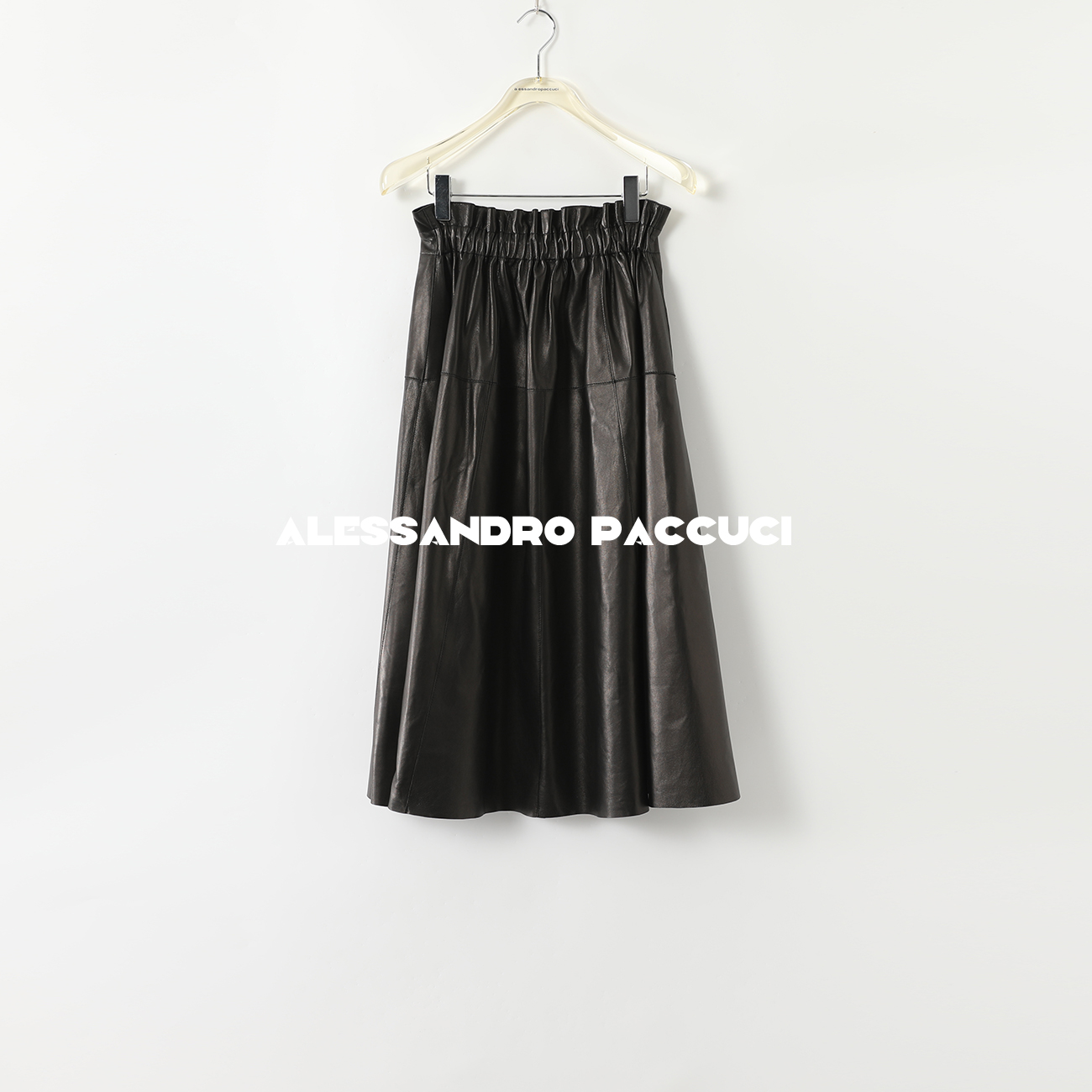 AP洛哥431024PQ【黑标/浪漫花苞】小羔羊皮中长款半裙2024秋