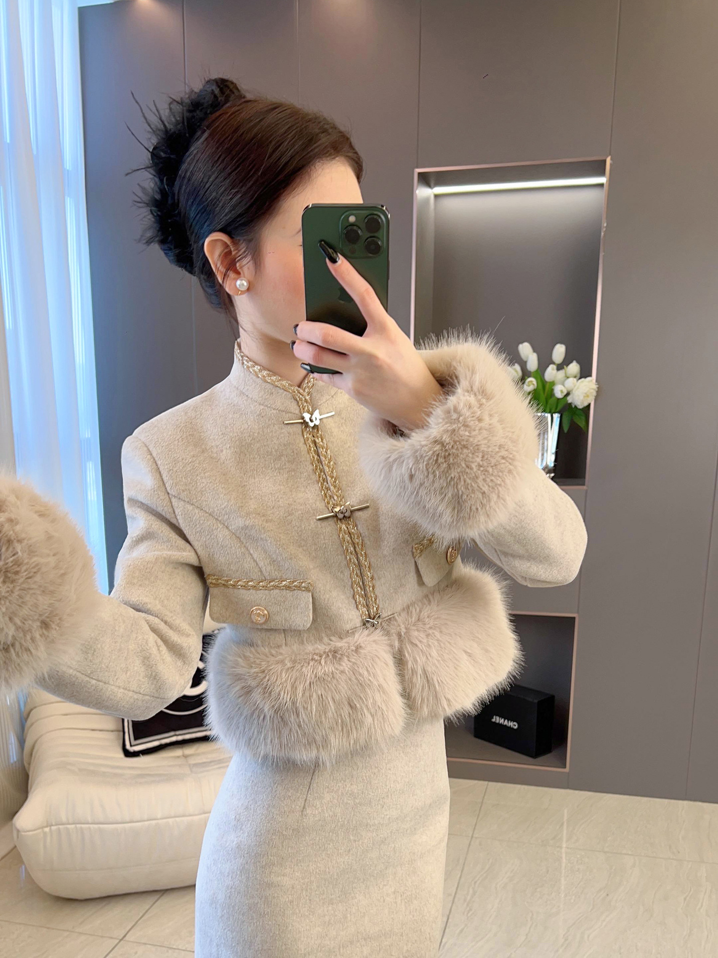 深圳高定2025秋冬新中式千金高级感小香风外套两件套高冷酷飒女装