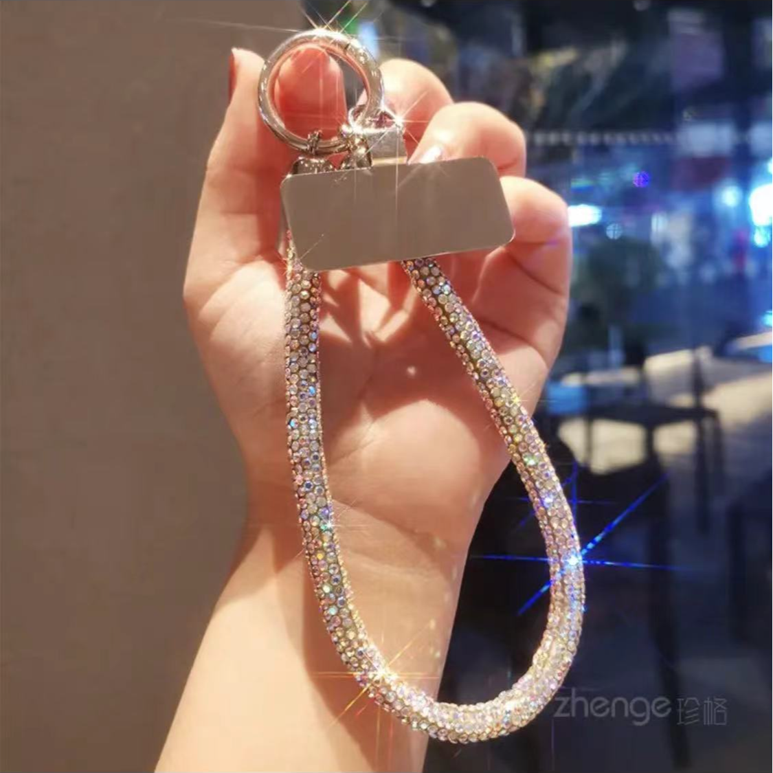 挂链巨闪手腕链子通用闪钻高级感手机链钥匙扣证件扣结实耐磨女款