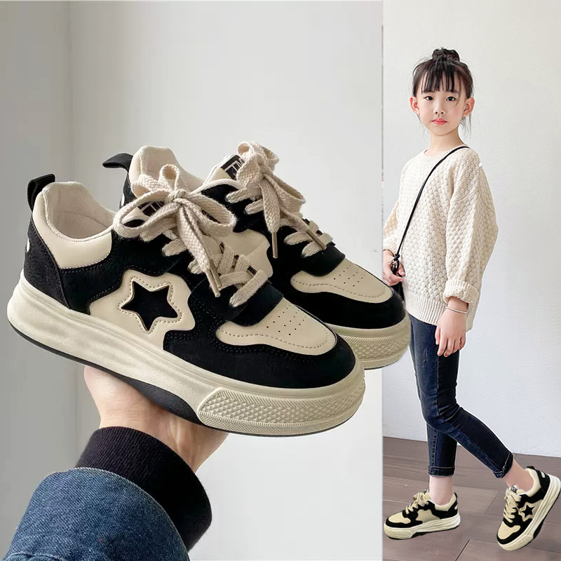 女童鞋子2025新款秋季款运动鞋女孩6-12岁潮款中大童儿童板鞋学生