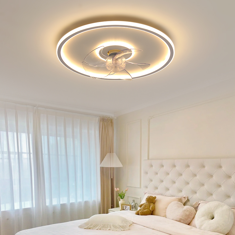 大观园风扇灯卧室吸顶灯现代简约一体电扇灯主卧书房间灯具1618