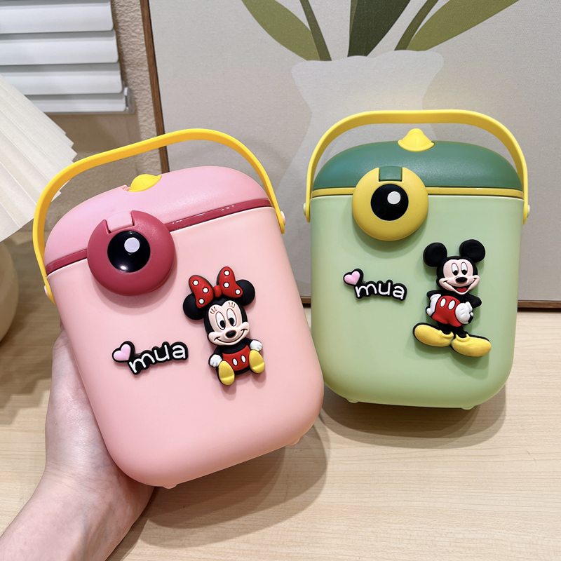 宝宝奶粉罐密封储存密封罐婴儿奶粉盒可爱卡通外出吸盘挂钩