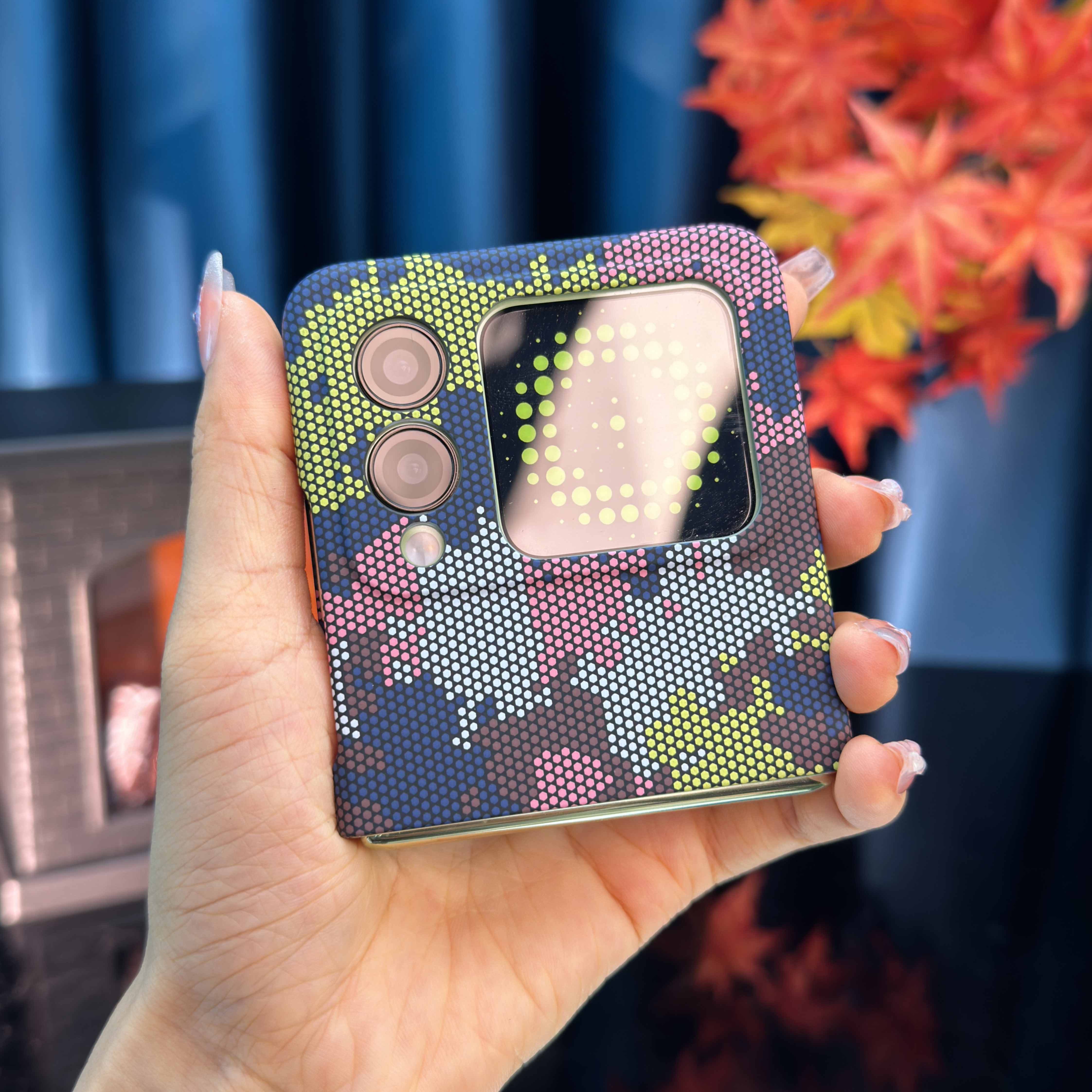 适用华为Nova Flip手机壳新品凯夫拉折叠迷彩维纹壳防摔壳