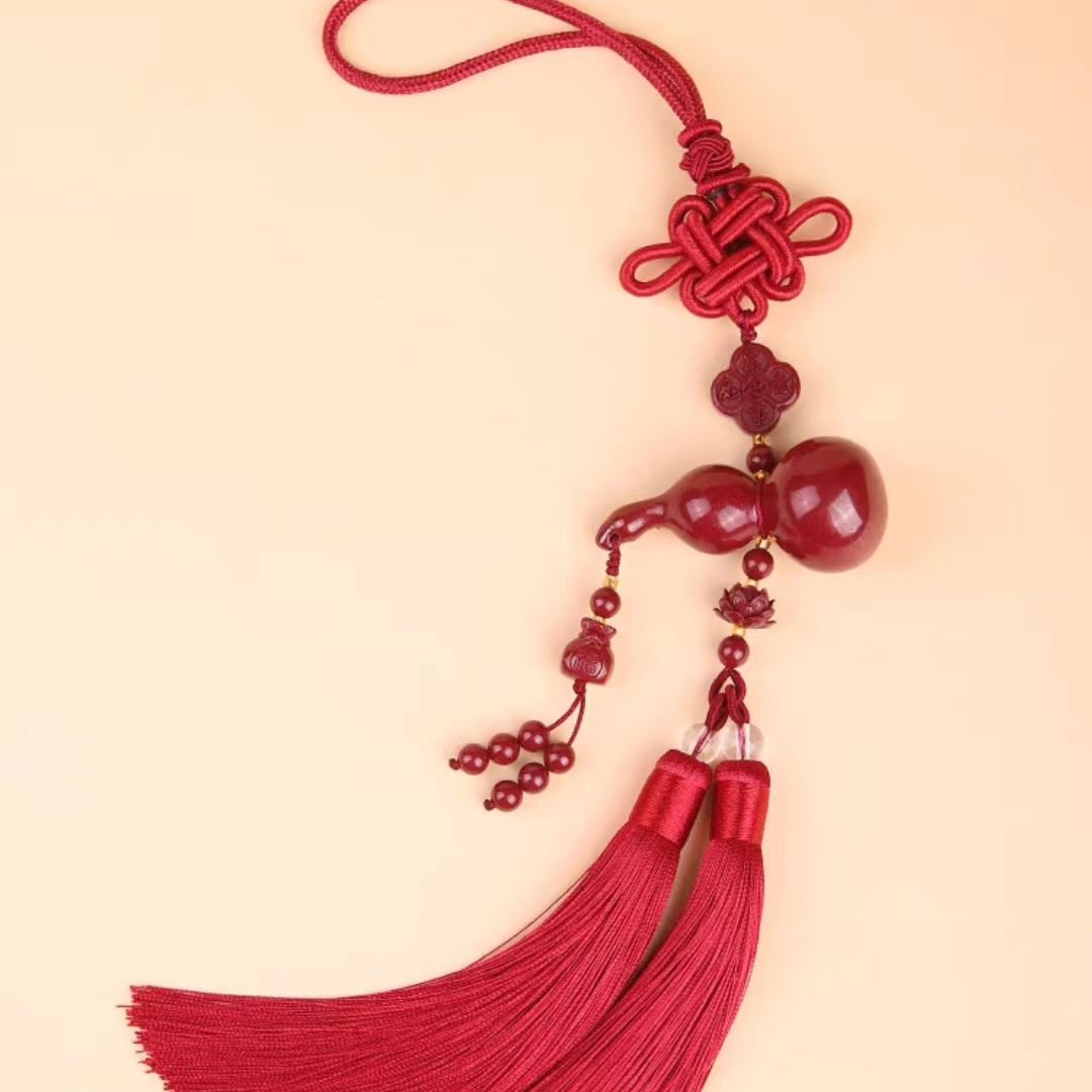 含辰砂工艺品朱砂车挂挂饰紫金砂