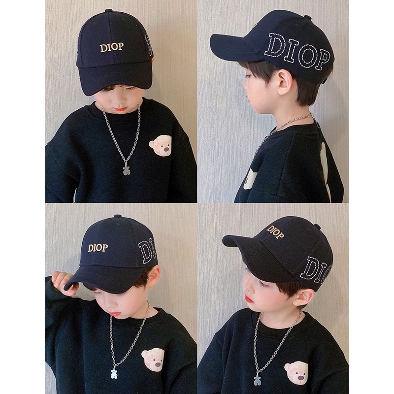 儿童帽子春秋韩版宝宝字母时尚棒球帽男女童户外遮阳鸭舌帽潮春款