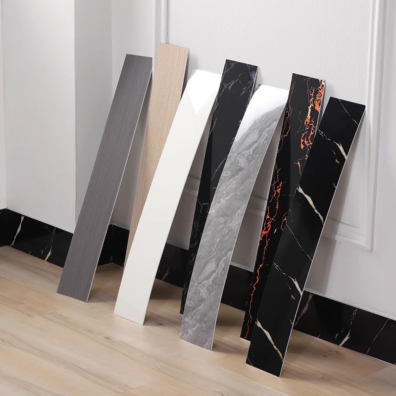 亮面踢脚线自粘pvc地脚线贴纸护边墙角贴脚线墙贴瓷砖家用踢脚板