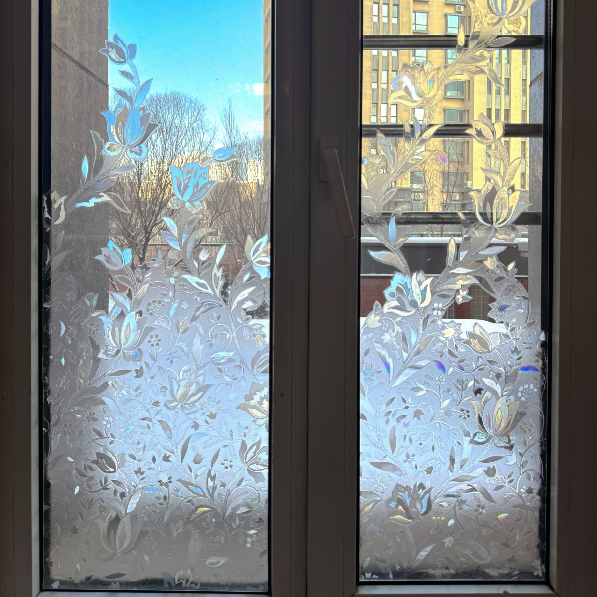 窗户纸卫生间3D美式防偷窥防隐私阳台防走光透光不透明玻璃贴纸