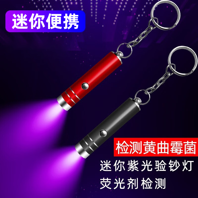 验钞机小型便携测荧光剂紫光灯验钞手电筒紫光灯迷你荧光剂检测笔