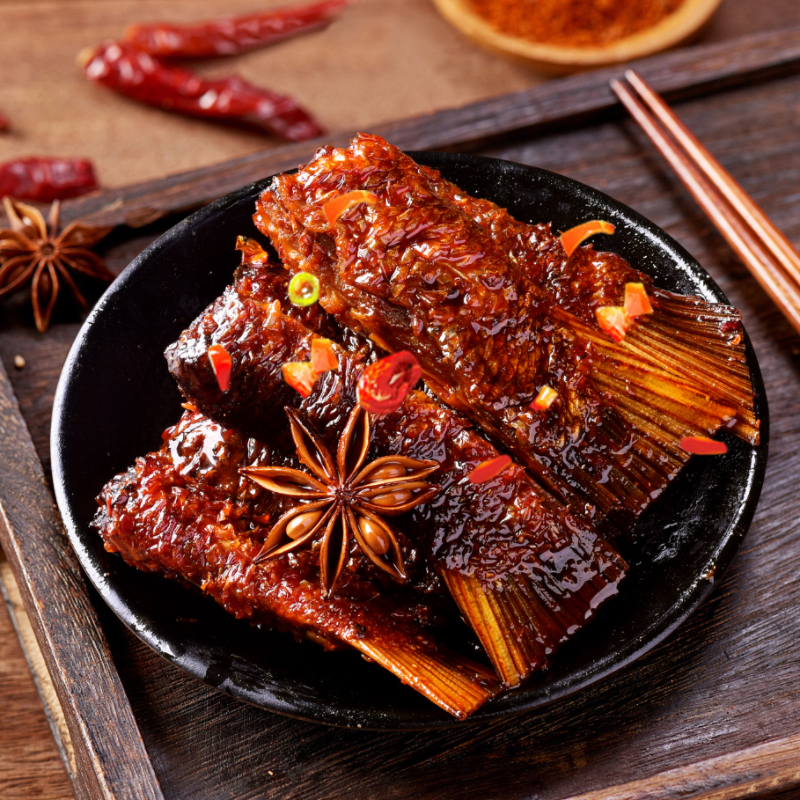 【5大包鱼尾】创奇爆辣香辣鱼尾巴鱼肉解馋零食开袋即食休闲100g