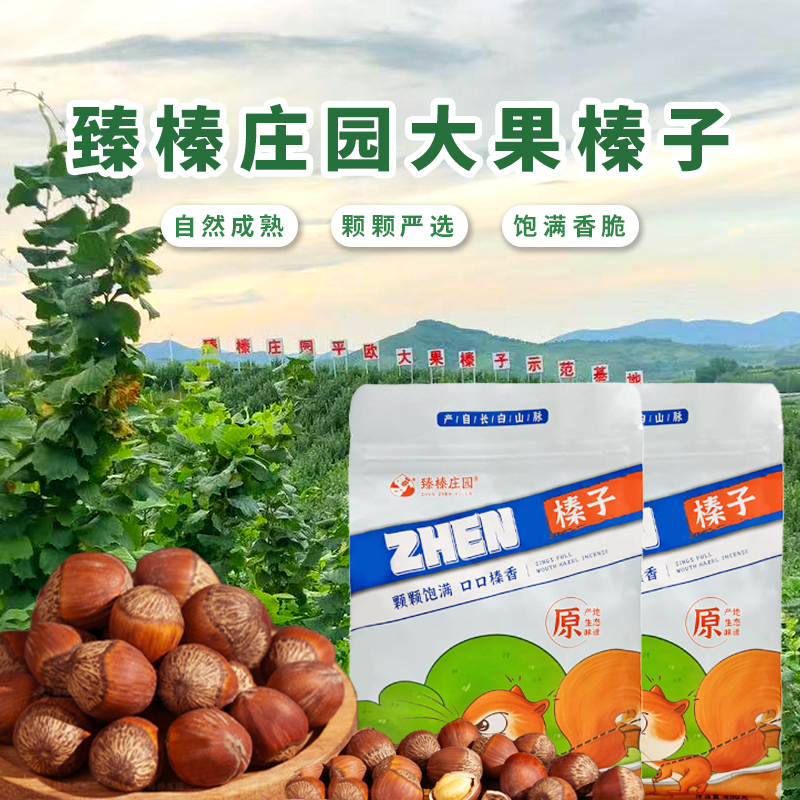 《棍棍专属》东北大榛子平欧大果吉林熟榛子原味大颗粒坚果皮薄480g