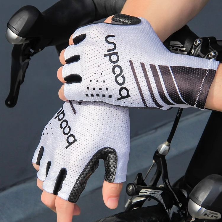 Boodun骑行手套自行车夏透气半指手套男女防滑耐磨透气山地车手套