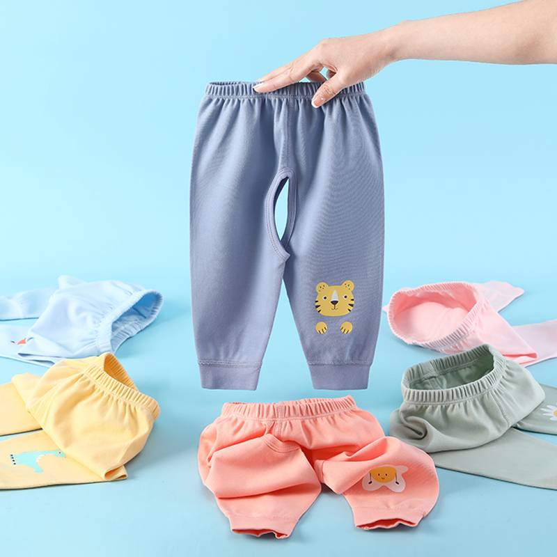 婴儿开裆裤纯棉秋季宝宝春秋长裤薄款儿童裤子男童女童秋裤新生儿
