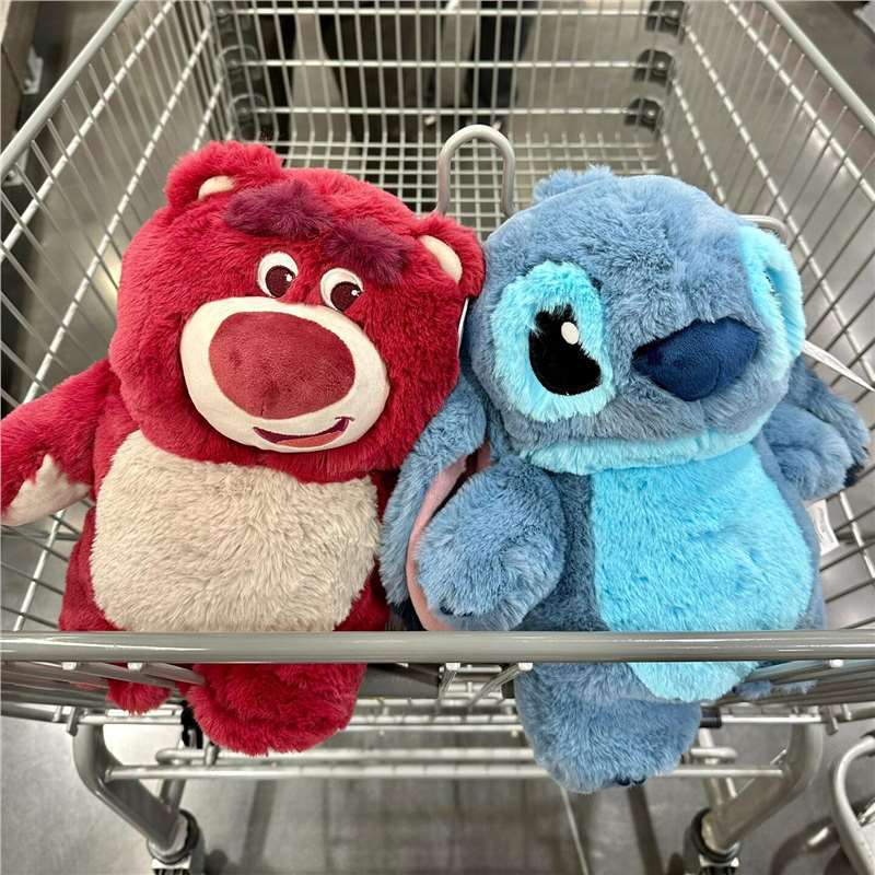 史迪仔暖水袋熊热水袋冬毛绒玩偶娃娃宿舍女生女朋友热敷暖宝宝