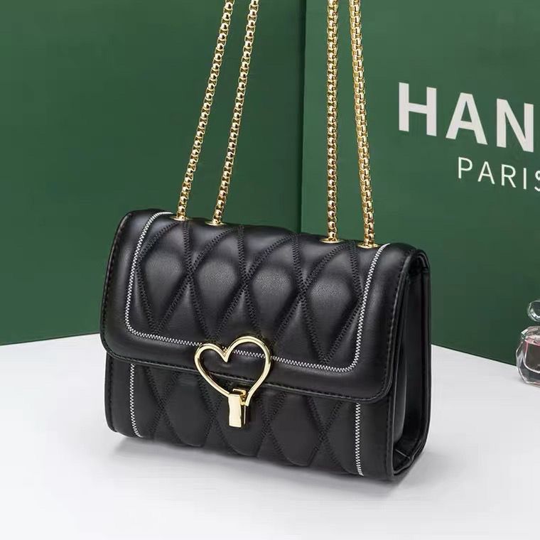 2023新款包包百搭单肩包小香风菱格绣线链条包女网红学生斜挎包