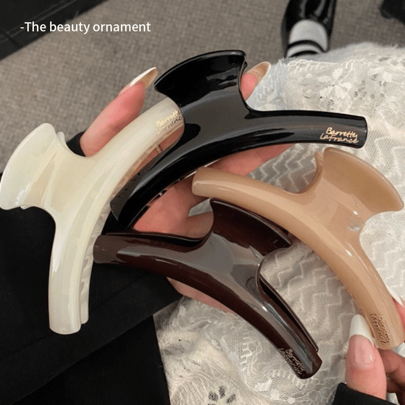 简约大号衣架抓夹女后脑勺盘发抓高级感鲨鱼夹2024年新款发夹头饰