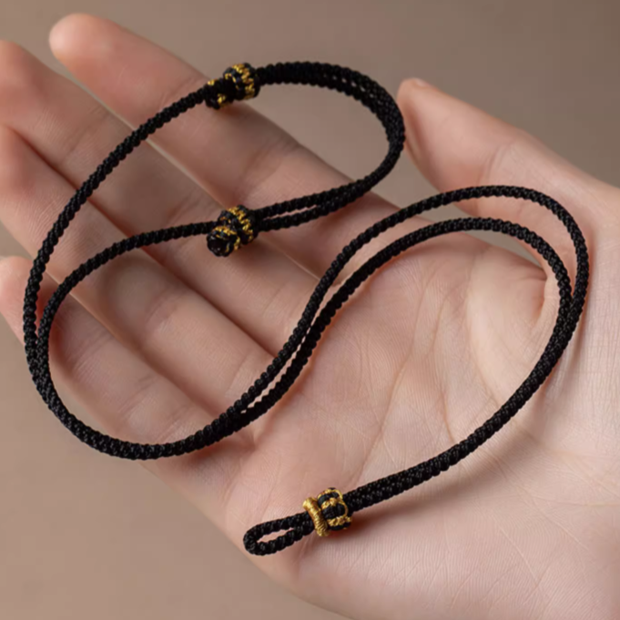 非金属项链 手工编织半成品挂绳合金吊坠diy项链绳男女百搭简约款