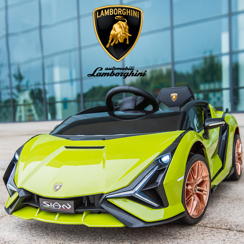 兰博基尼儿童电动车四轮带遥控汽车男女小孩玩具车舒适可坐人童车