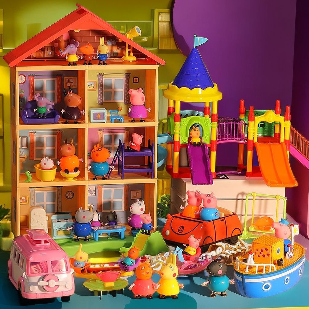 小猪佩奇厨房儿童套装一家四口全套25玩具房子别墅女孩礼物3到6岁