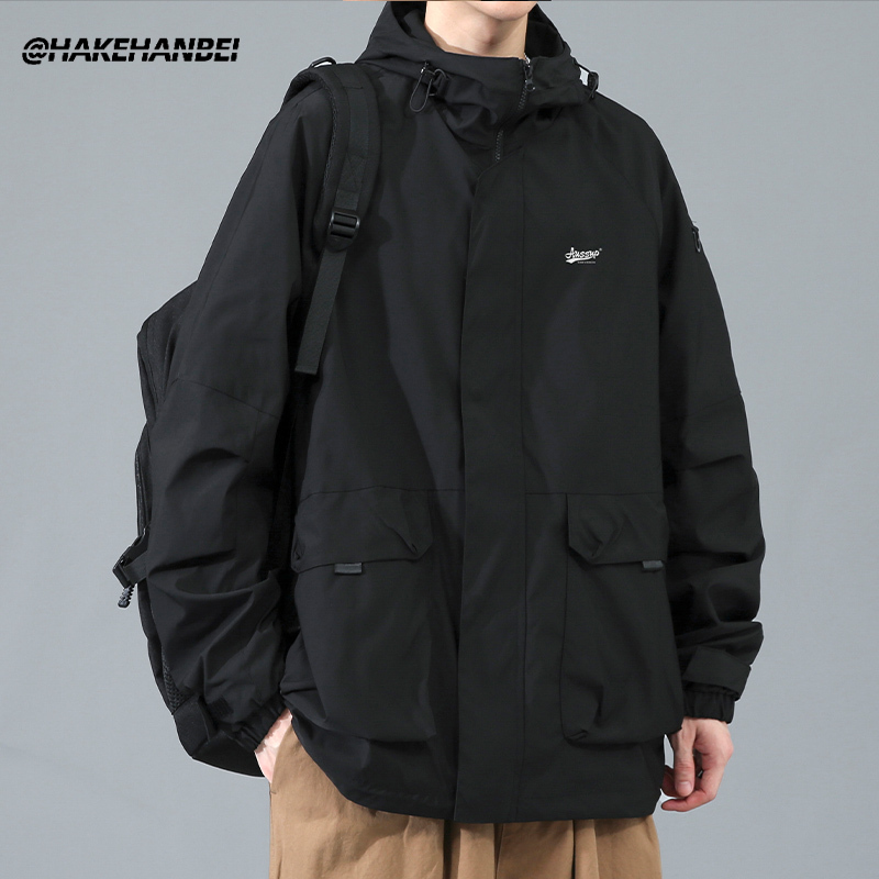 日系加厚工装棉服夹克男士春秋冬季美式潮牌大码青少年冲锋衣外套
