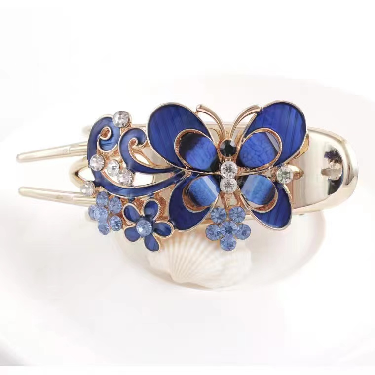 蝴蝶鸭嘴夹金属发夹优雅头发抓夹新娘可用头饰