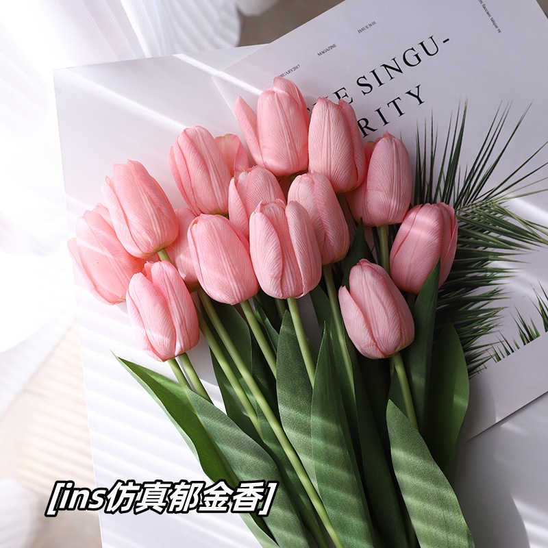 干花永生花束郁金香假花仿真花摆设房间卧室客厅客厅仿真花摆件