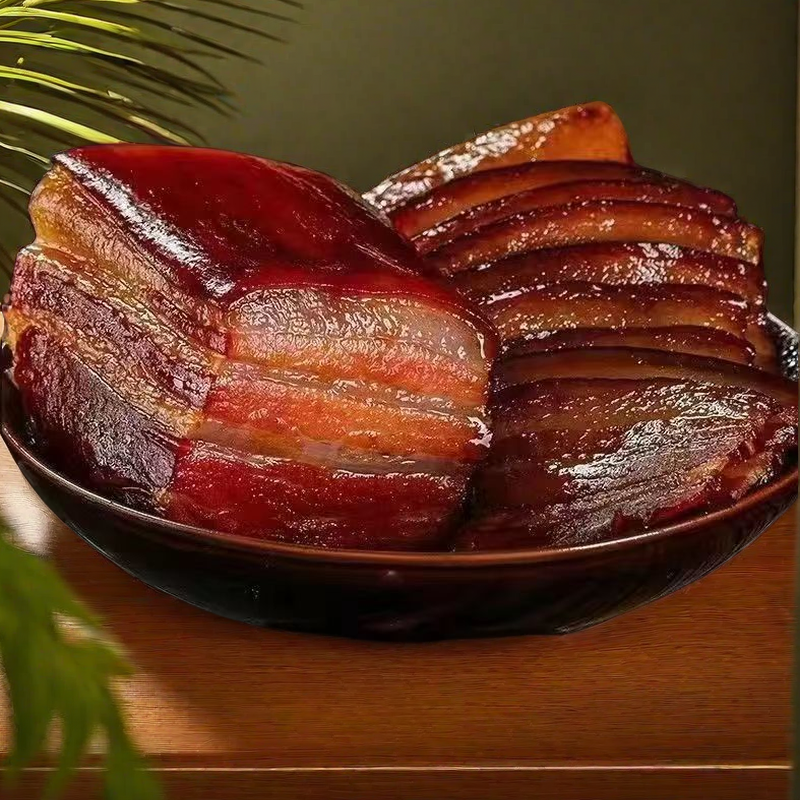 五花腊肉肥瘦相间烟熏腊味农家古法工艺湖北恩施新鲜肉质腌制风味