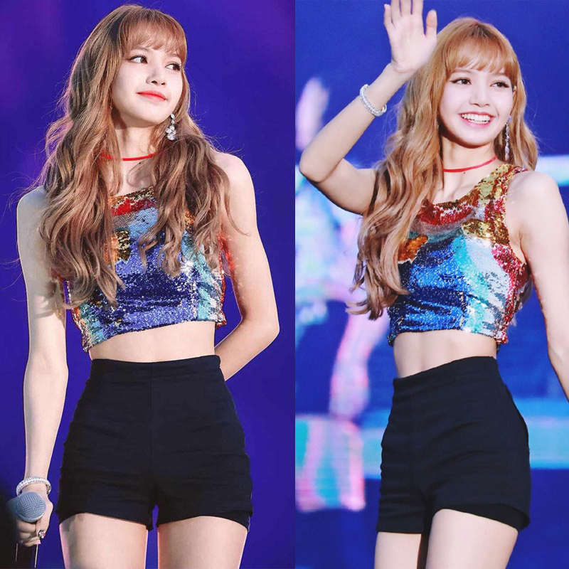 lisa同款高腰短裤女团打底黑色裤子爵士jazz热裤钢管舞蹈舞台服装