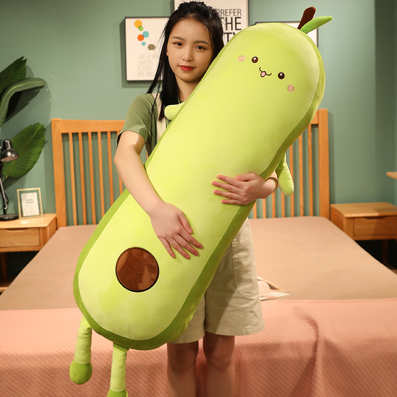 可爱牛油果毛绒玩具长抱枕公仔陪睡布娃娃玩偶女生儿童圣诞节礼物