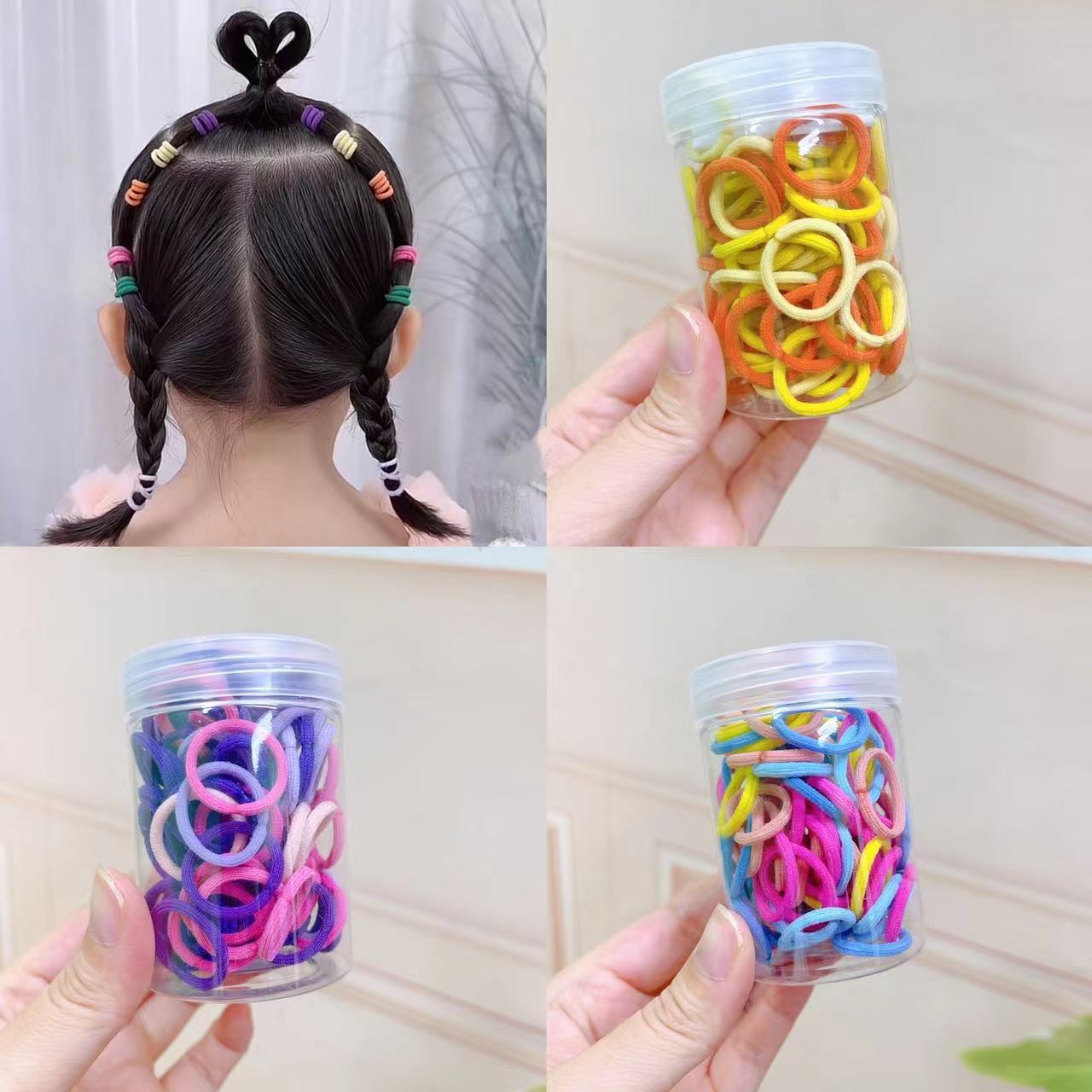 新款小号发圈彩色小皮筋装儿童皮筋女童2cm拇指发绳女宝宝可爱