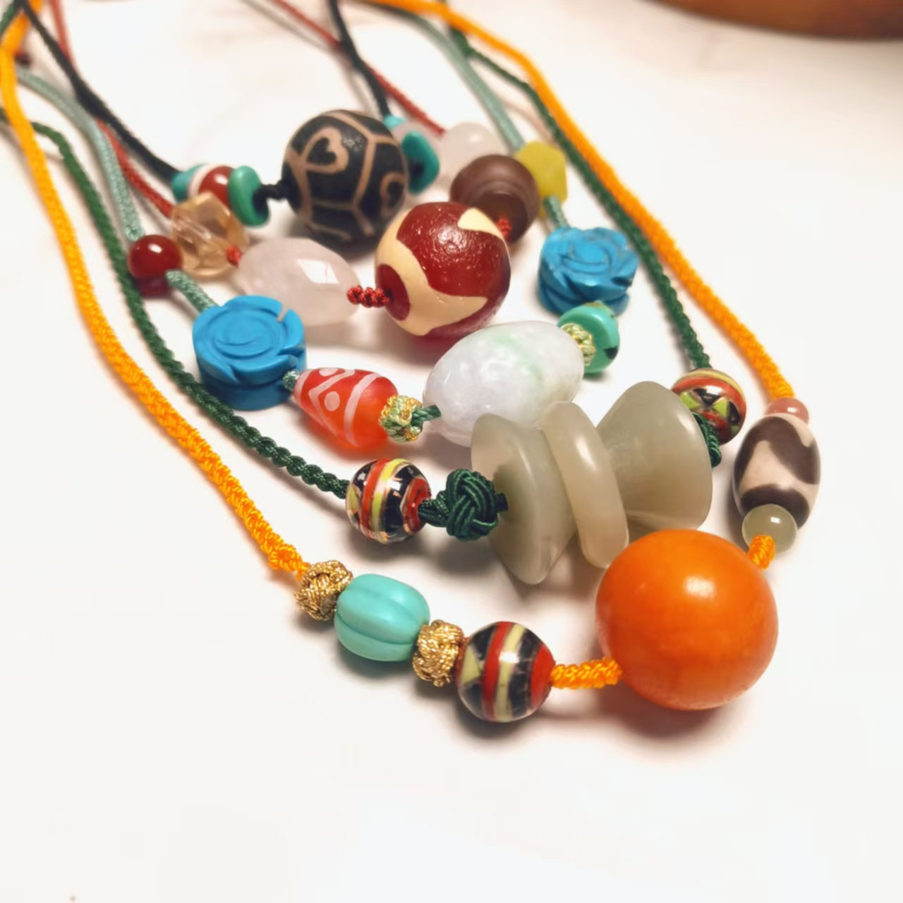 纯手工珠子绳子流苏配件服装配件手工制作