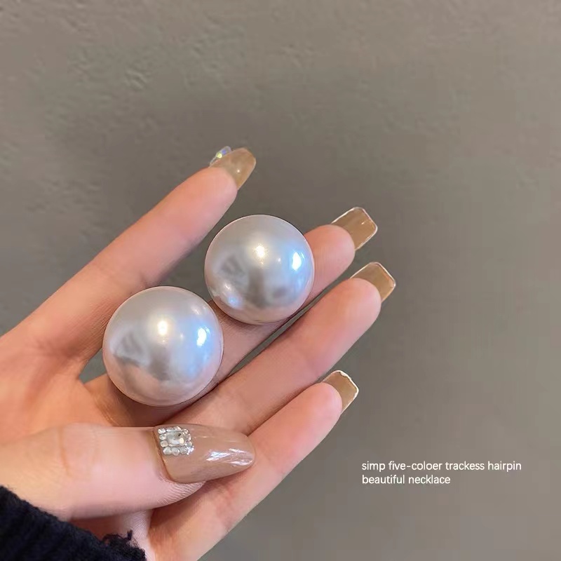 合金仿珍珠耳饰 S925银针耳钉ins潮时尚夸张气质耳环女简约饰品