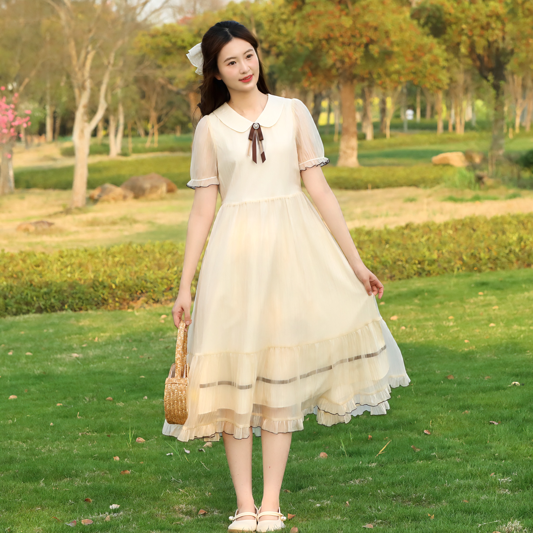 初中生高中生连衣裙夏季仙女裙生日公主裙毕业典礼成人礼显瘦大童