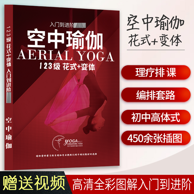 空中瑜伽书籍初级中高花式体式精解变体口令空中排课导师教练培训