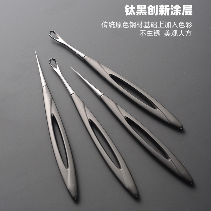 专业挑痘针黑色去脂肪粒专用针去除神器超细超尖美容院粉刺针高级