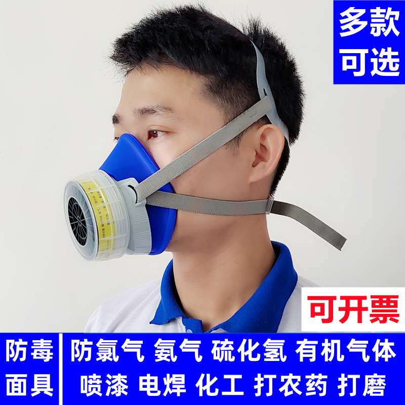 防毒面具防化工气体氨气氯气硫化氢封闭防含磷农药面罩打磨口罩
