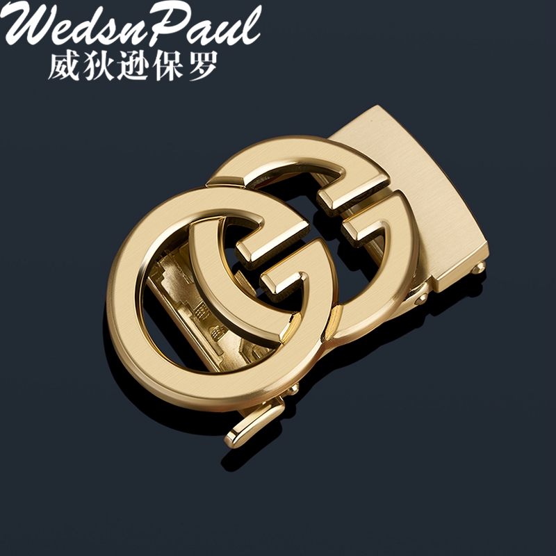 爆款保罗正品腰带头自动扣3.5CM卡子锌合金皮带头个性百搭裤带头
