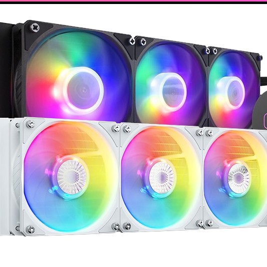 酷冷至尊冰神B360RGBB240CPU一体式360水冷散热器ARGB白色120