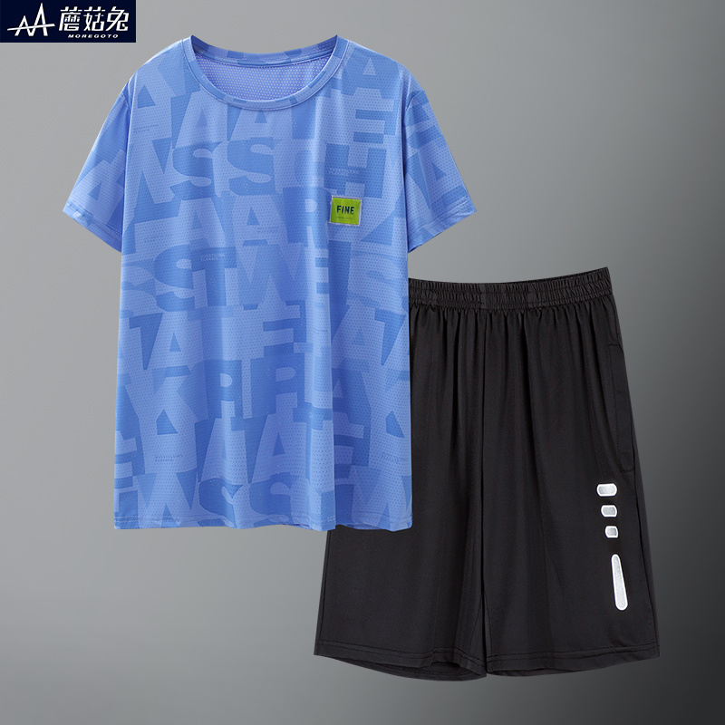 胖童装男童速干套装加肥加大码夏装中大童男装儿童运动服男孩夏季