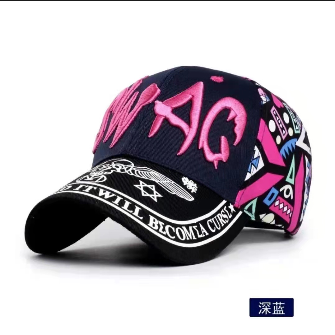 【主播帽子】潮流户外运动太阳帽绣花女棒球帽时尚韩版鸭舌帽夏季